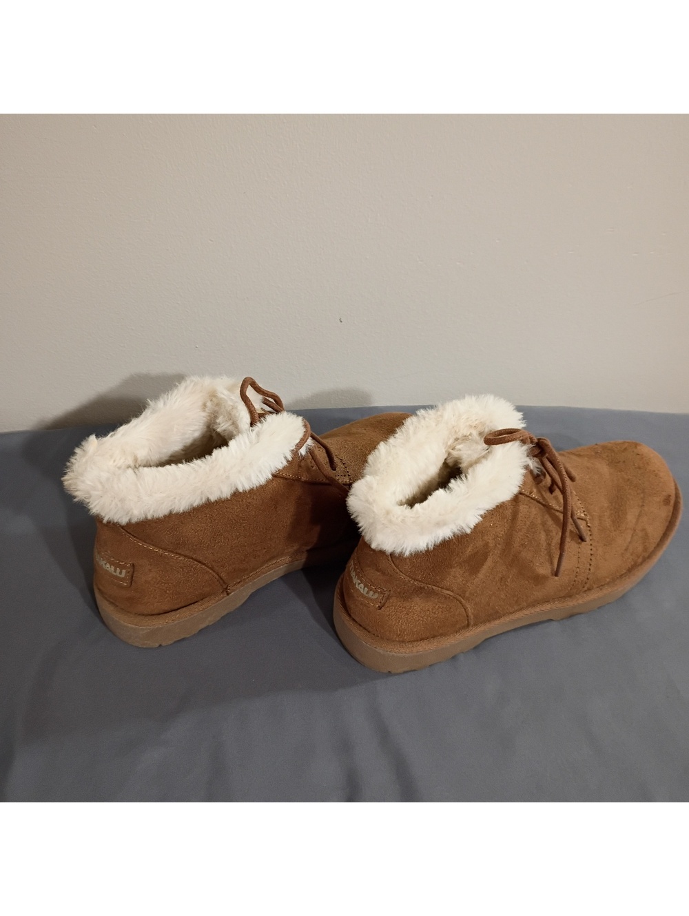 Makalu Brown Faux Suede Fur-Lined Winter Ankle Boots